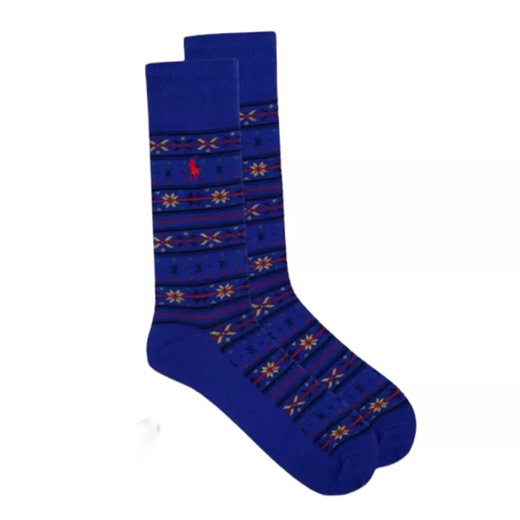 POLO Ralph Lauren Western Sun Valley Bear Crew Socks 2 Pack Men's Size 10-13 New - Picture 3 of 6